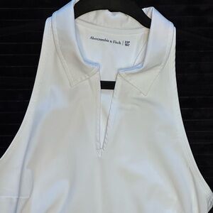 Abercrombie & Fitch White Sleeveless Mini Dress
